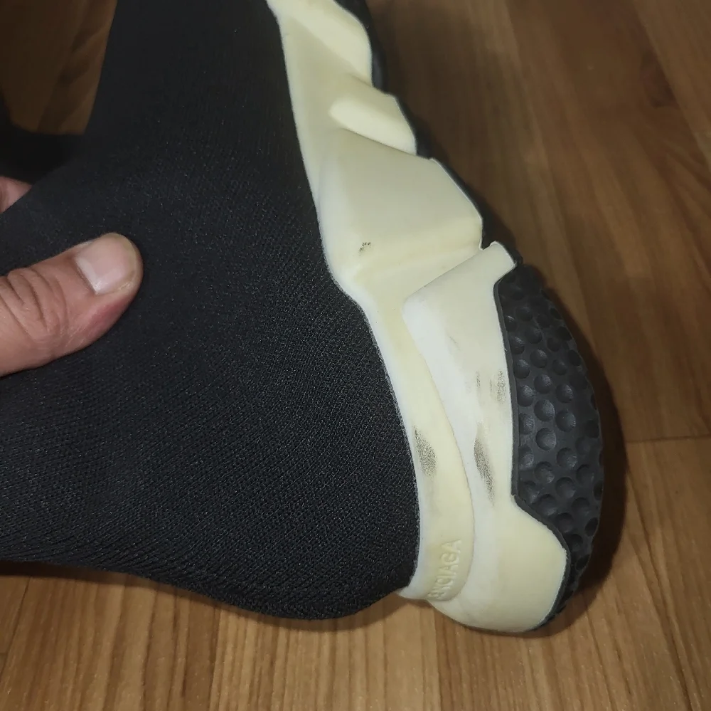 Balenciaga Grey Knit Speed Trainer Sneakers Size 45 - Picture 10 of 12